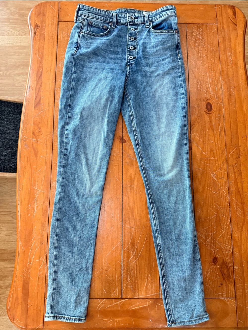 rag & bone Women's Skinny Jeans in Light Blue Wash